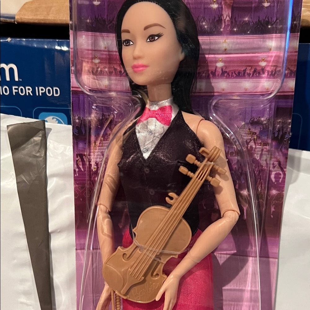 Barbie Doll with Violin and Red Dress You Can Be Anything